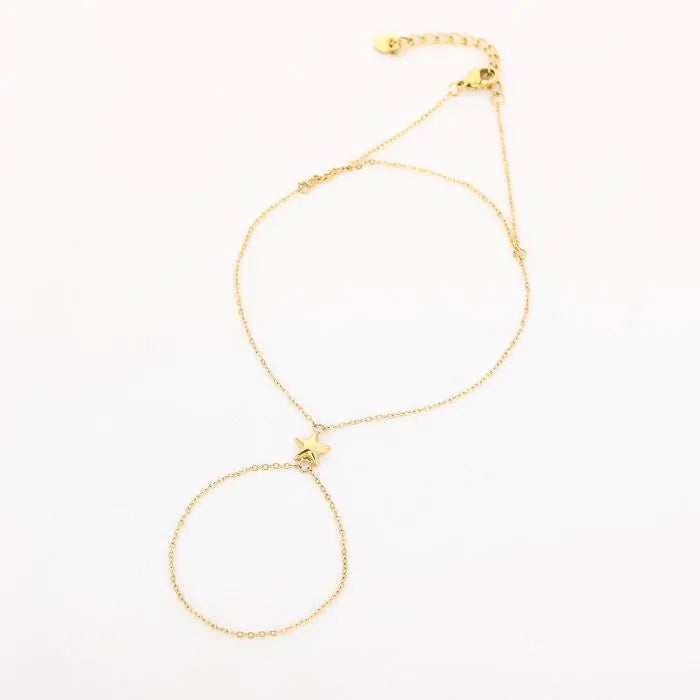 Gouden handketting met ster