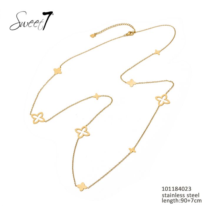 Gouden klaver ketting