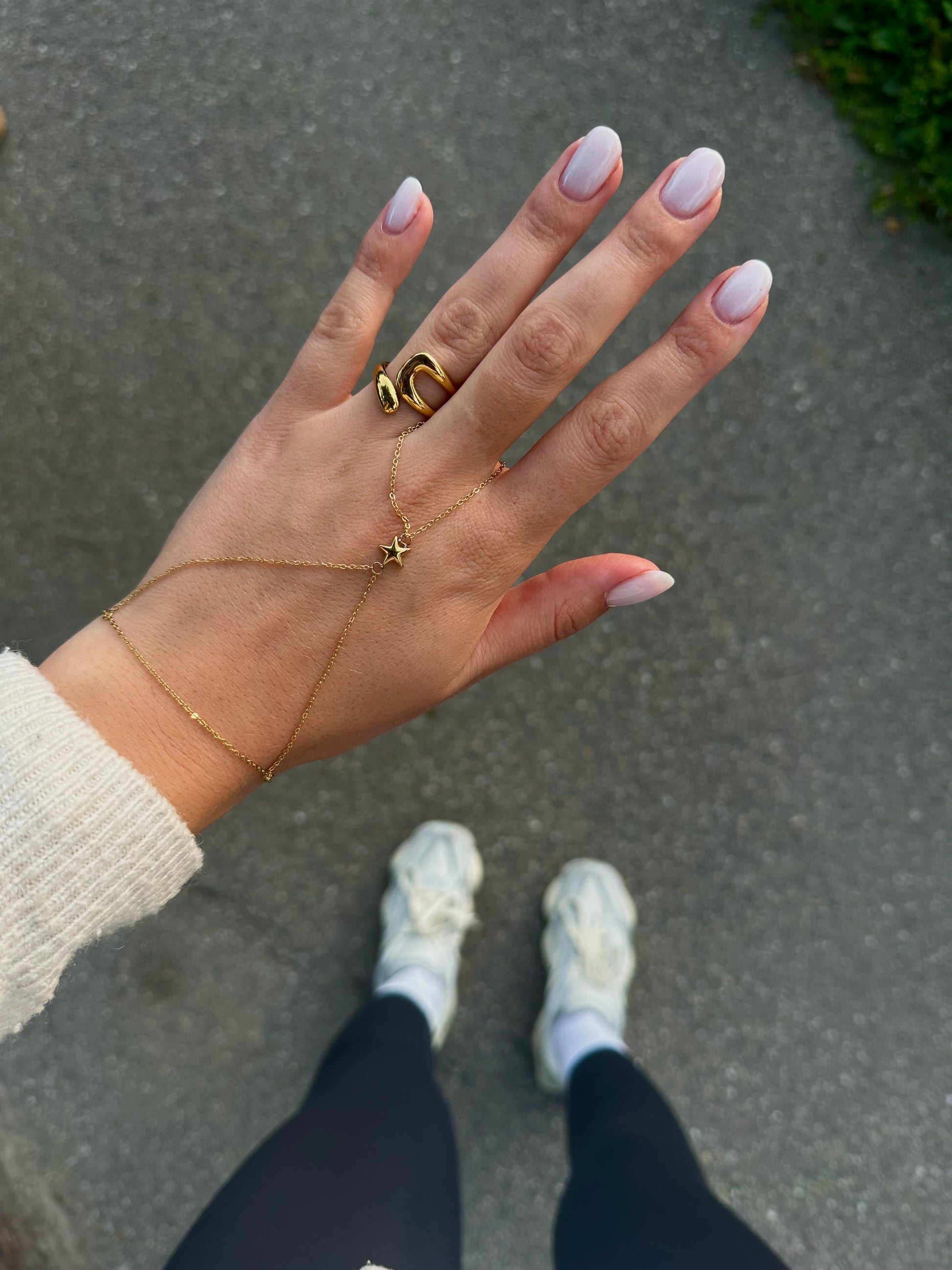 Gouden handketting met ster