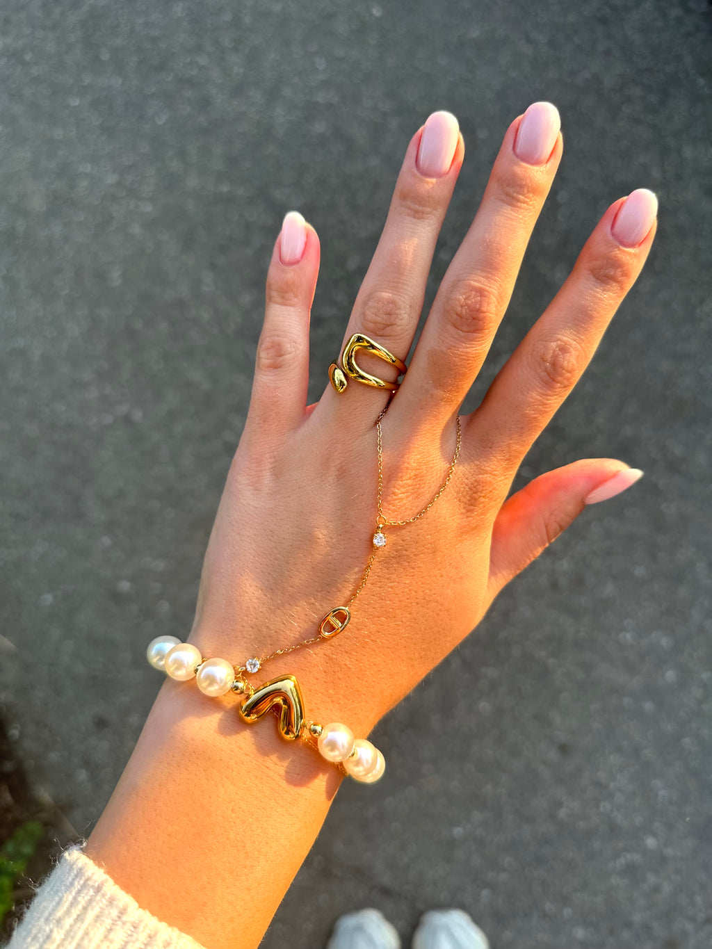 Speelse vorm gouden ring