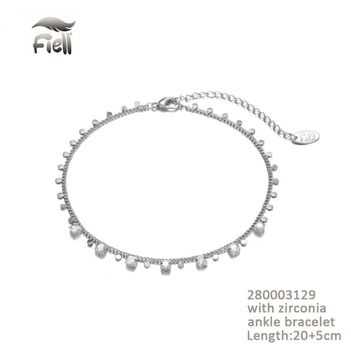 Enkelbandje met zirconia